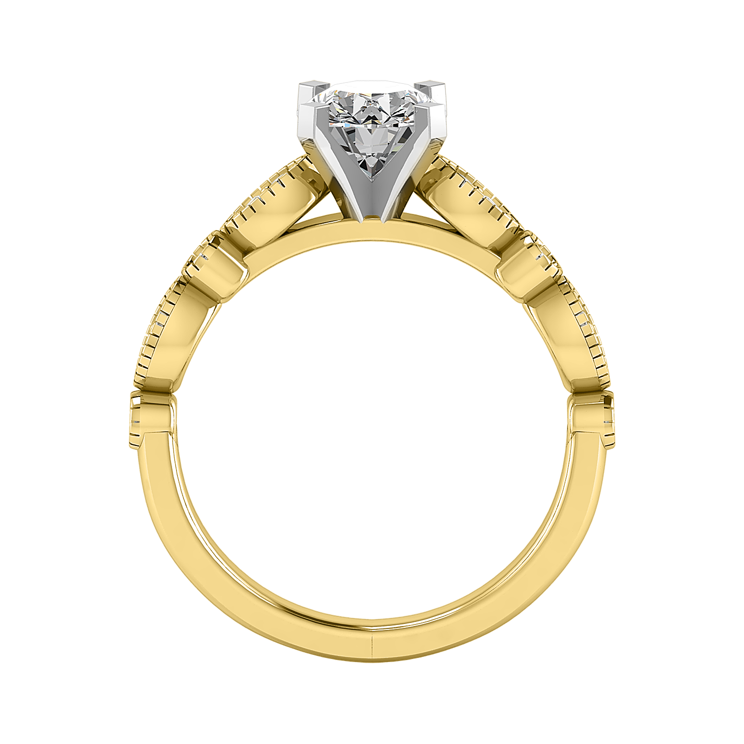 Avery Alternating MQ/RD diamond band